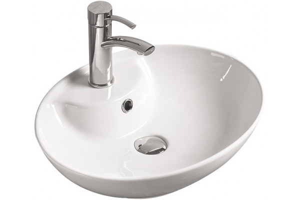 Раковина SantiLine SL-1043 овальная, цвет белый, на столешницу