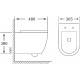 Унитаз подвесной SantiLine SL-5005 безободковый, с микролифтом, белый, овальный, 36.5x48 см