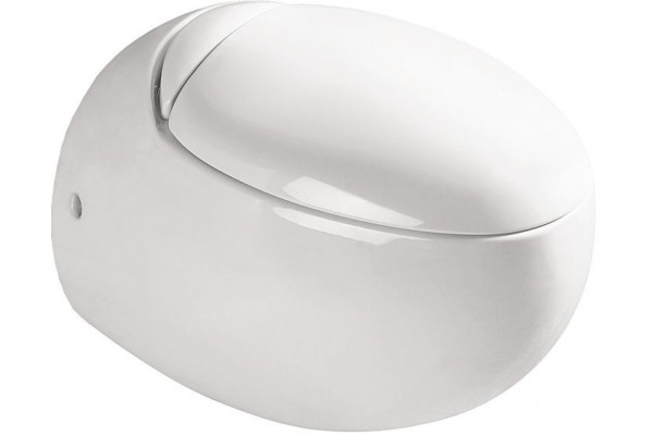 Унитаз подвесной SantiLine SL-5001 с микролифтом, белый, овальный, 41x59 см