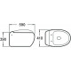 Унитаз подвесной SantiLine SL-5001 с микролифтом, белый, овальный, 41x59 см