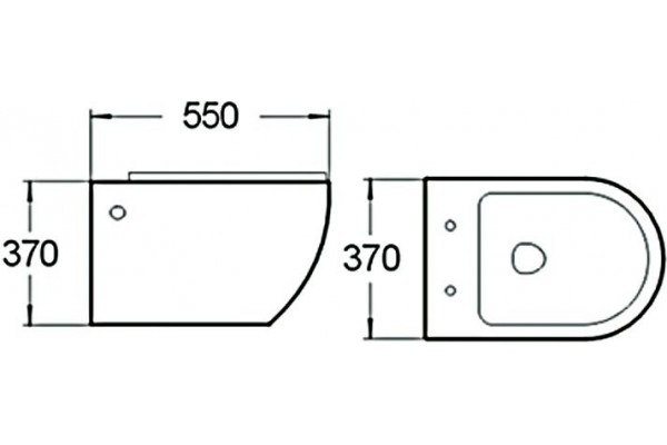 Унитаз подвесной SantiLine SL-5002 с микролифтом, белый, овальный, 37x55 см