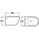 Унитаз подвесной SantiLine SL-5002 с микролифтом, белый, овальный, 37x55 см