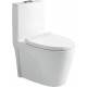 Унитаз-моноблок SantiLine SL-5012 безободковый, с микролифтом, овальный, 40x68 см