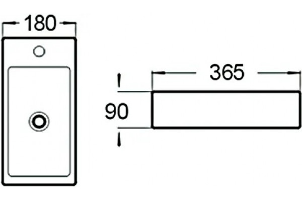 Рукомойник SantiLine SL-2010L прямоугольная, цвет белый