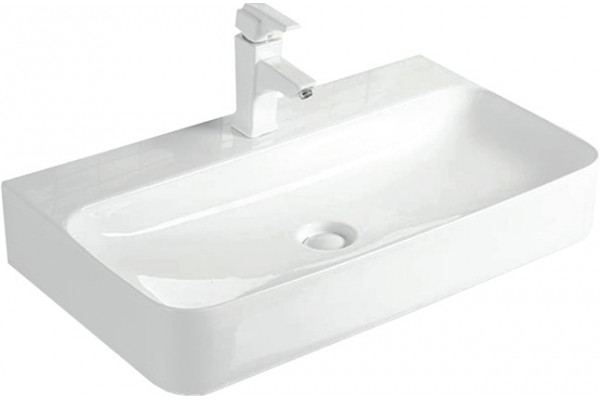 Раковина SantiLine SL-1080 прямоугольная, цвет белый, на столешницу
