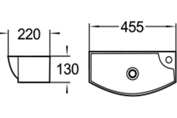 Рукомойник SantiLine SL-2013LMB прямоугольная, цвет черный