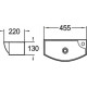 Рукомойник SantiLine SL-2013LMB прямоугольная, цвет черный