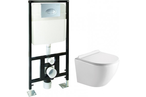 Комплект SantiLine SL-5005+SL-01 цвет белый,  в современном стиле