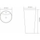 Рукомойник SantiLine SL-4007 круглая, цвет белый