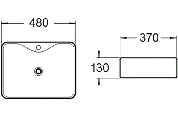 Рукомойник SantiLine SL-1011MB прямоугольная, цвет черный, на столешницу