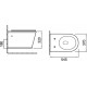Унитаз подвесной SantiLine SL-5009 безободковый, с микролифтом, белый, овальный, 37x54.5 см