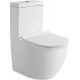 Унитаз-моноблок SantiLine SL-5011 белый, овальный, антивсплеск, 37x67 см