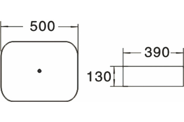 Раковина SantiLine SL-1051MG серая матовая прямоугольная, цвет серый