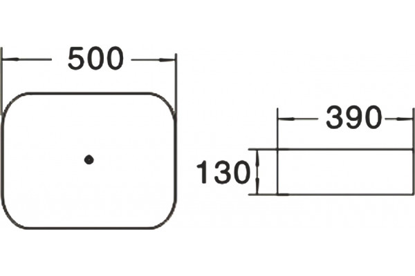 Раковина SantiLine SL-1051MR красная матовая прямоугольная, цвет красный