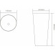 Раковина SantiLine SL-4012 круглая, цвет белый
