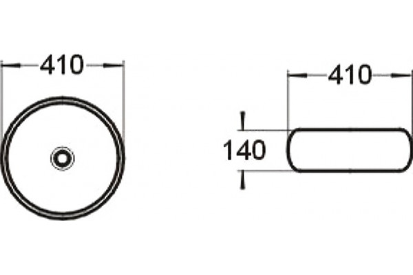 Раковина SantiLine SL-7011 круглая,  в стиле ретро