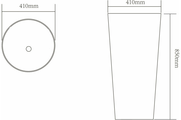 Раковина SantiLine SL-4012MB круглая, цвет черный
