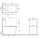 Унитаз-компакт SantiLine SL-5017 безободковый, с микролифтом, белый, 37.5x65 см