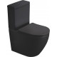 Унитаз-компакт SantiLine SL-5016MB безободковый, с микролифтом, черный матовый, 37.5x62 см