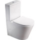 Унитаз-компакт SantiLine SL-5014 безободковый, с микролифтом, белый, 37.5x62 см