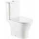 Унитаз-компакт SantiLine SL-5010 безободковый, с микролифтом, белый, 37.5x65 см