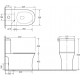Унитаз-компакт SantiLine SL-5010 безободковый, с микролифтом, белый, 37.5x65 см