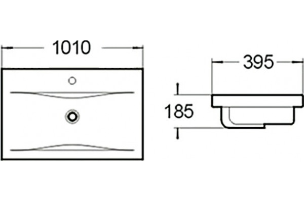 Раковина SantiLine SL-2101 100 цвет белый
