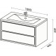 Тумба для комплекта Sanvit Бруно 2 100 подвесная, с ящиками