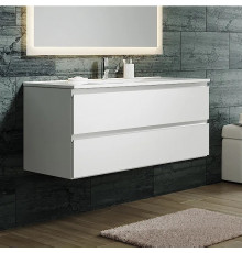 Тумба с раковиной Sanvit Авеню 2 120, белая, подвесная, с ящиками