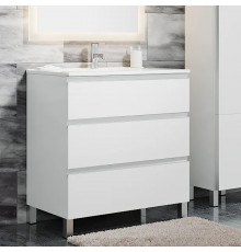 Тумба для комплекта Sanvit Авеню 3 90, белая, напольная, с ящиками