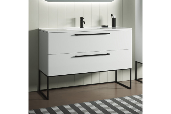 Тумба для комплекта Sanvit Сити 120 глянцевая, с ящиками, с доводчиками