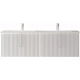 Тумба для комплекта Sanvit Рольф 120 W белая подвесная, глянцевая