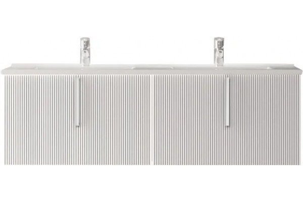 Тумба с раковиной Sanvit Рольф 120 W белая, подвесная, глянцевая