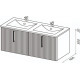 Тумба с раковиной Sanvit Рольф 120 W белая, подвесная, глянцевая