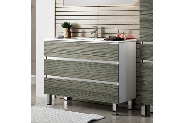 Тумба для комплекта Sanvit Кубэ-3 90 с ящиками, с доводчиками