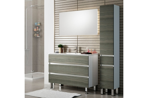 Тумба для комплекта Sanvit Кубэ-3 90 с ящиками, с доводчиками