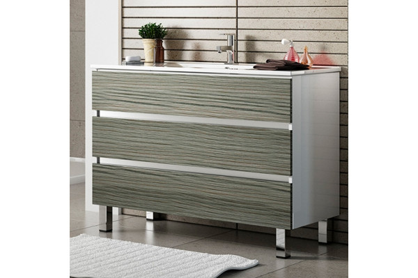 Тумба для комплекта Sanvit Кубэ-3 120 с ящиками, с доводчиками