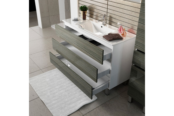 Тумба для комплекта Sanvit Кубэ-3 120 с ящиками, с доводчиками