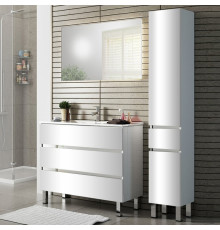 Мебель для ванной Sanvit Кубэ-3 70 белый глянец с ящиками, с подсветкой