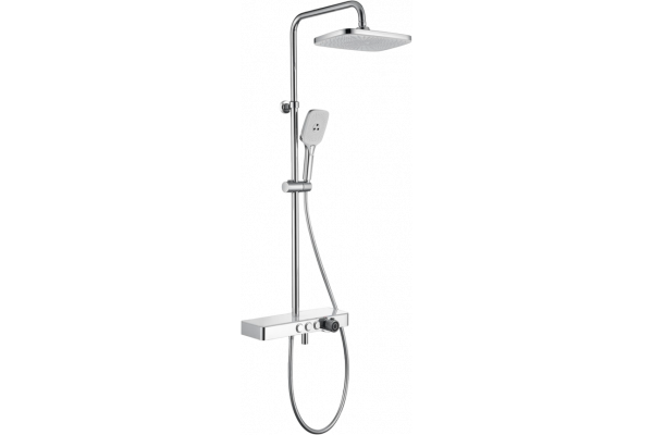 Душевая стойка Savol SK-H3345A хром, штанга 125 см, шланг 150 см