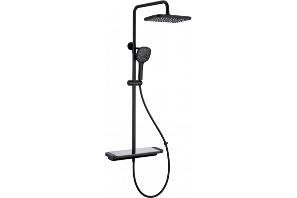 Душевая стойка Savol SK-H3145H цвет черный, штанга 130.4 см, шланг 150 см