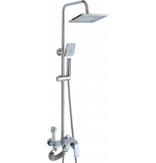 Душевая стойка Savol S-600708D с гигиеническим душем, хром, штанга 148 см
