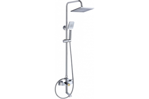Душевая стойка Savol S-602242-1 хром, штанга 160.5 см, шланг 150 см