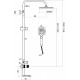 Душевая стойка Savol S-602242-1 хром, штанга 160.5 см, шланг 150 см