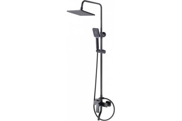 Душевая стойка Savol S-601108SH цвет черный, штанга 164.5 см, шланг 150 см
