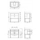 Тумба для комплекта Simas Lante LAM90 тортора глянцевый с ящиками, напольная