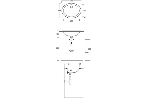 Раковина Simas Top e lavabi d'arredo S50P bi