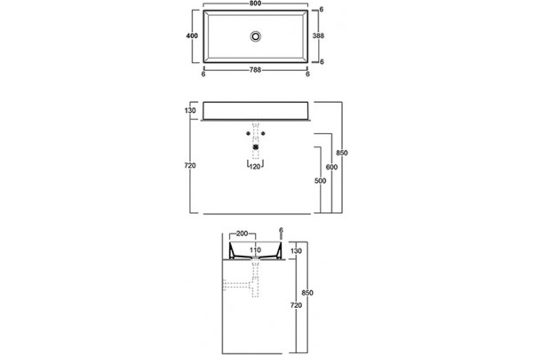 Раковина Simas Agile AG80 bi белая