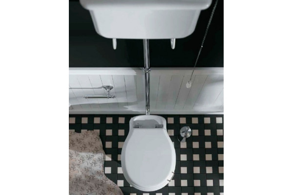 Унитаз Simas Lante LA02 с высоким бачком, белый, овальный, 53x38.5 см