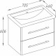 Мебель для ванной Smile Арабеска 70 подвесная, с ящиками, с подсветкой
